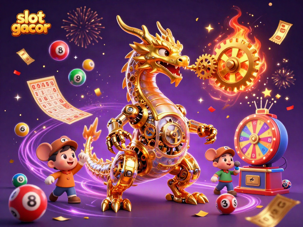 Experience thrilling wins with slot gacor games featuring animated golden dragon and exciting prizes.